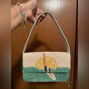 Super cute Tik Tok viral beaded lemon diver shoulder bag
